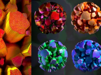 Crystal material -Aragonite- VOL 19 - Maps Sbsar Texture