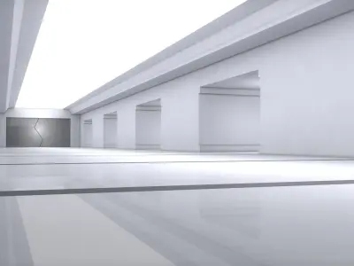  Sci Fi Corridor  Low-poly 3D model