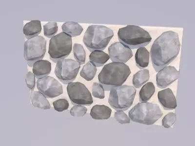 Rocky Wall - Editable  Free low-poly 3D model