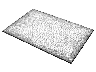 Losagne Black Rug 3D model
