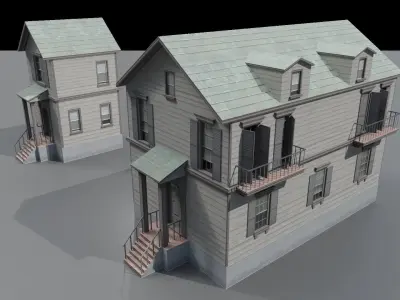Residential house 03 Low-poly 3D model