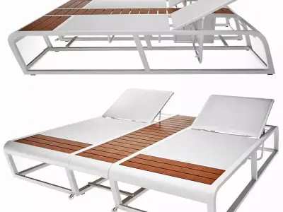 Street furnirure chaise lounge 3D model