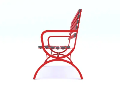 Bench Outdoor Architecture Design Furniture Low-poly 3D model