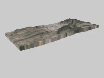 Saltillo City Low-poly 3D model
