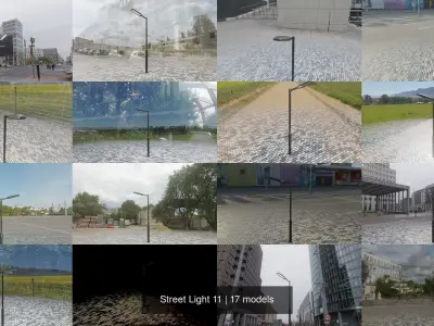 Street Light 11 3D Model Pack