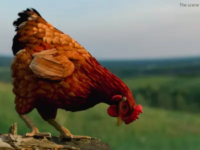  Chicken Rigged For Blender 