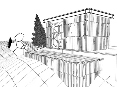 Cabin in the Snow 3D model