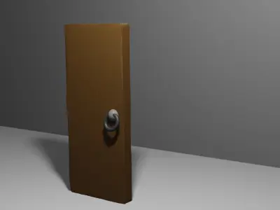 Medieval door Free low-poly 3D model