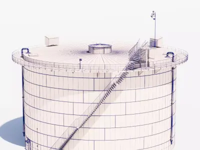 Water tank Bundle Low-poly 3D model