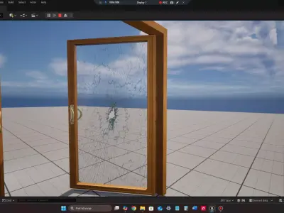Double Glass Doors  High Poly Showcase Asset for Unreal  Low-poly 3D model