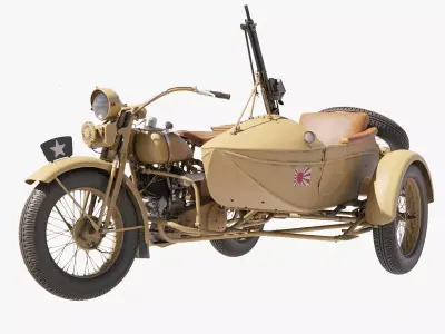 3D IJA Rikuo Type 97 Low-poly 3D model