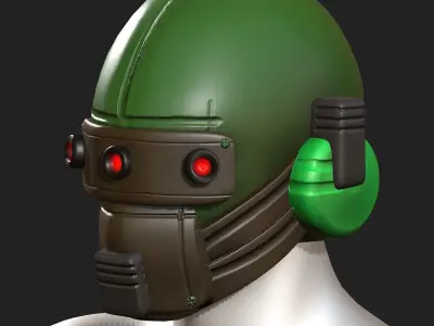 Helmet scifi fantasy futuristic military  Low-poly 3D model buy