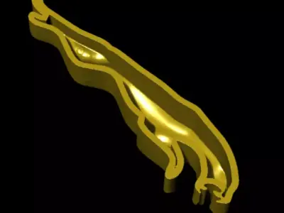 Panther Pendant 3D Model Luxury Jewelry Ready Design 3D print model
