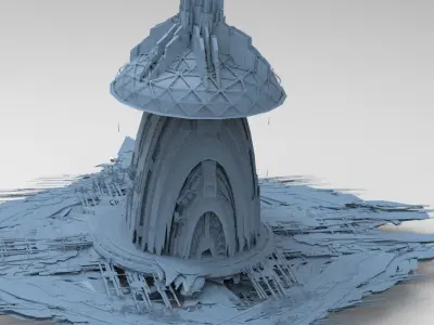 Sci Fi Chrysler Hive Courtyard  3D model