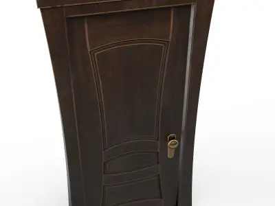 Door wooden Cartoon 2 3D model