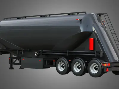 Feldbinder Silo Trailer 3D model