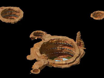 Future World - Meteor Crater 3D model