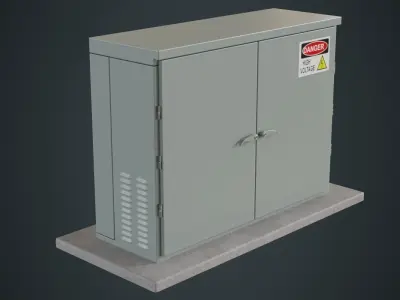 Electrical Enclosure 3A Low-poly 3D model