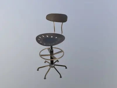 Industrial Architectural Stool Free 3D model