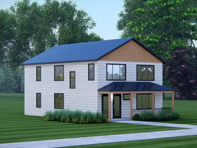 3D Model of Modern American House Exterior 3D model