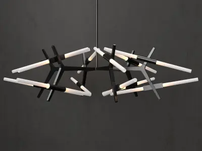 Chandelier agnes 24 lights 3D model