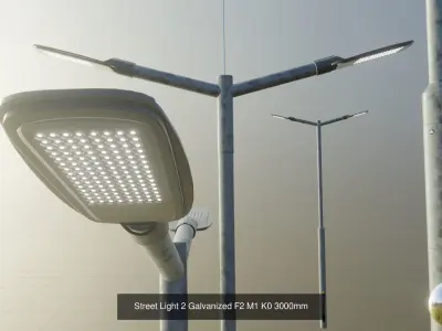 Street Light 2 Galvanized Package