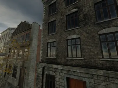 Abandoned Street Urban Decay  3D model