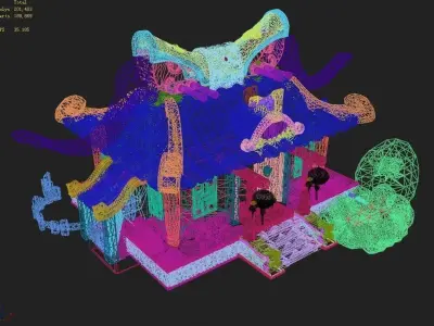 Game Gang Building - Intermediate Room 3D model