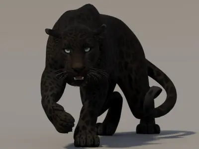  Animated Black Panther 3D Model 