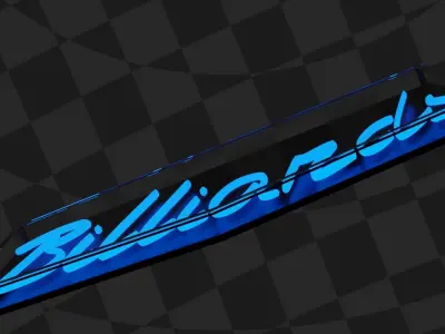 Neon Sign - Billiards Low-poly 3D model