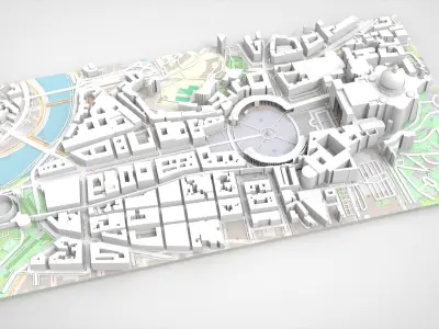 St Peters Square Vatican 3D model