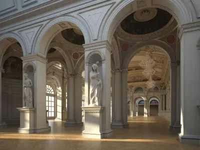 Classical Hall 3D model