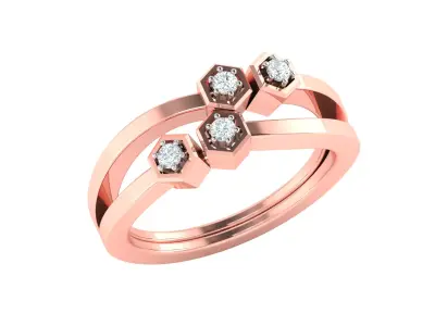 Women Ring  Render 3dm STL OBJ FBX Details 3D print model 365