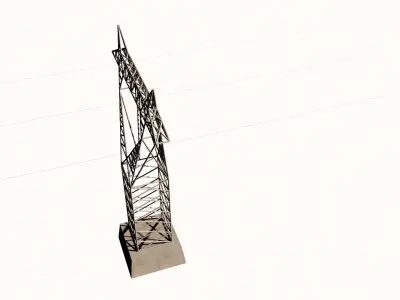 ELECTRIC TOWER-5 Low-poly 3D model