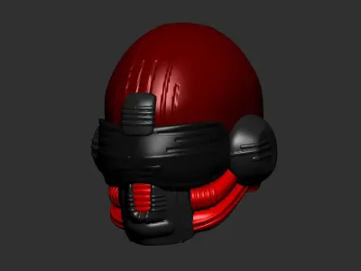 helmet high poly sculpt 3d printable  3D model 117