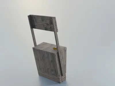 Lemonade Stand Low-poly 3D model