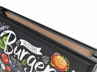 Dual Pavement Sign Poster 3D model