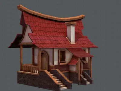 House Cartoon V07 Low-poly 3D model
