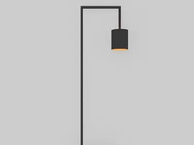 3D Black Floor Lamp 3D model