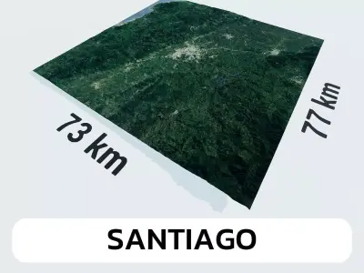 Santiago Dominican Republic City Landscape 3D Model 3D model