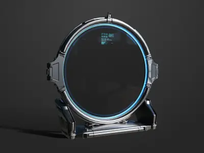 Sci-Fi Temporal Machine Low-poly 3D model