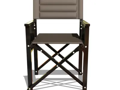 Stylish Black Metal X Chair 3D model