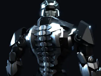 Robot Character Rig RTS03 Low-poly 3D model