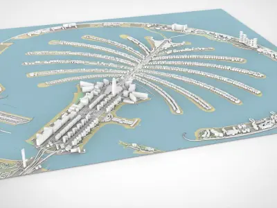 Palm Jumeira Dubai UAE 3D model