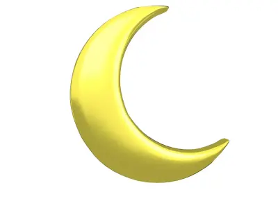 Cartoon Moon v1 010 Low-poly 3D model