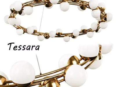 Hanging lamp Tessara Low-poly 3D model