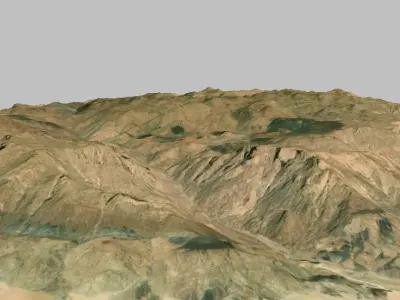 Terrain Thames 3d model Low-poly 3D model