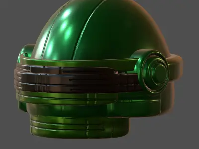 Gas mask helmet 3d model scifi futuristic Low-poly  Low-poly 3D model