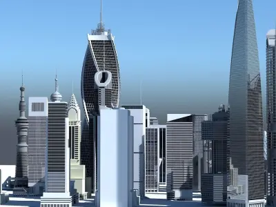 55 Skyscraper Collection 3D model