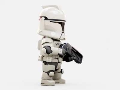 OLD REPUBLIC TROOPER RIGGED 3D model